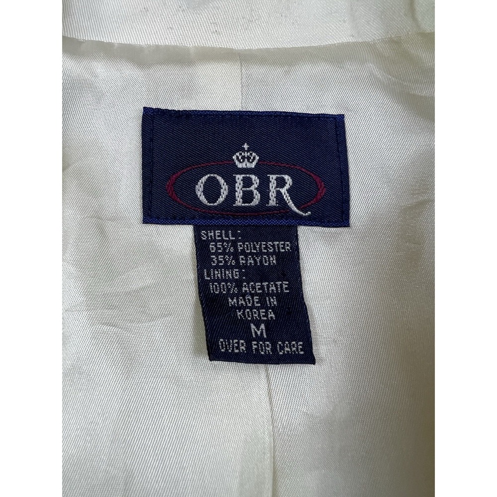 OBR Jacket Four Pocket Safari Classic Minimalist Blazer | Cream | Size Medium - Picture 3 of 10